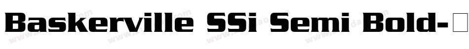 Baskerville SSi Semi Bold字体转换
